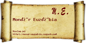 Monár Euzébia névjegykártya
